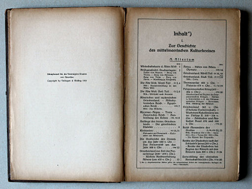 Putzgers Historischer Schul-Atlas, Große Ausgabe, 1923
Inhoudsopgave 1 / Table of contents 1