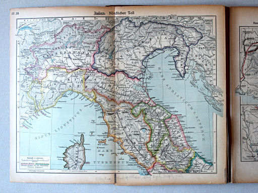 Putzgers Historischer Schul-Atlas, Große Ausgabe, 1923
27.28. Italien. Nördlicher Teil