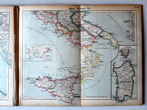 Putzgers Historischer Schul-Atlas, Große Ausgabe, 1923
29.30. Italien. Südlicher Teil