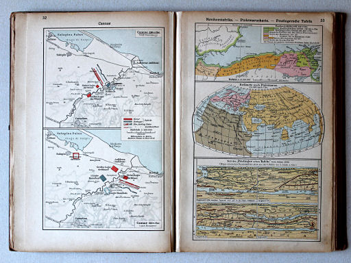 Putzgers Historischer Schul-Atlas, Große Ausgabe, 1923
32. Cannae
33. Nordwestafrika – Ptolemaeuskarte – Peutingersche Tafeln