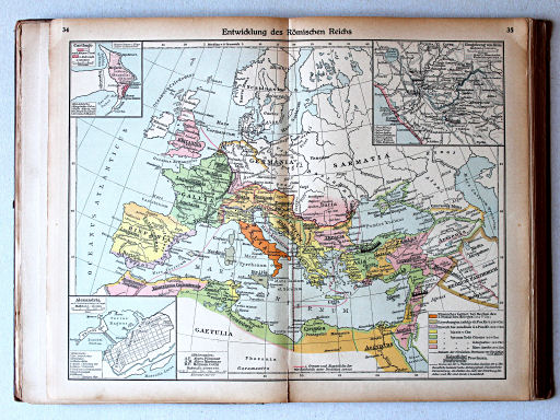 Putzgers Historischer Schul-Atlas, Große Ausgabe, 1923
34.35. Entwicklung des Römischen Reichs