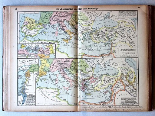 Putzgers Historischer Schul-Atlas, Große Ausgabe, 1923
62.63. Mittelmeerländer zur Zeit der Kreuzzüge