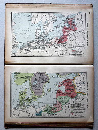 Putzgers Historischer Schul-Atlas, Große Ausgabe, 1923
68. Deutsche Nord- und Ostseeherrschaft
69. Rückgang der deutschen Ostseeherrschaft