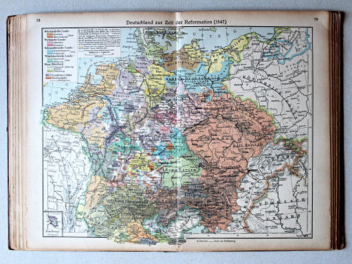 Putzgers Historischer Schul-Atlas, Große Ausgabe, 1923
78.79. Deutschland zur Zeit der Reformation (1547)