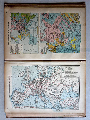 Putzgers Historischer Schul-Atlas, Große Ausgabe, 1923
80. Mittelalterliche Handelswege in Europa