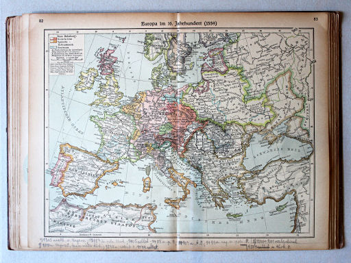 Putzgers Historischer Schul-Atlas, Große Ausgabe, 1923
82.83. Europa im 16. Jahrhundert (1559)