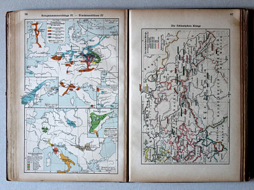 Putzgers Historischer Schul-Atlas, Große Ausgabe, 1923
96. Kriegszusammenhänge IV – Friedensschlüsse IV