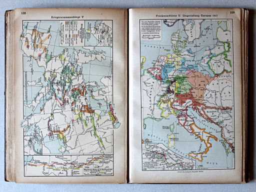 Putzgers Historischer Schul-Atlas, Große Ausgabe, 1923
109. Friedensschlüsse V: Umgestaltung Europas 1815