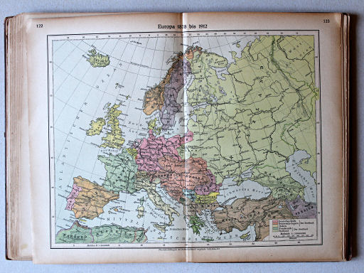 Putzgers Historischer Schul-Atlas, Große Ausgabe, 1923
122.123. Europa 1878 bis 1912