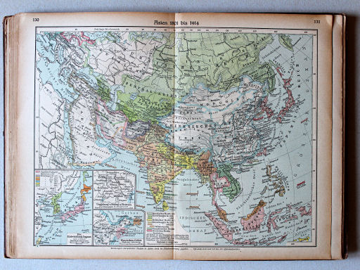 Putzgers Historischer Schul-Atlas, Große Ausgabe, 1923
130.131. Asien 1801 bis 1914