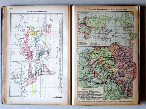 Putzgers Historischer Schul-Atlas, Große Ausgabe, 1923
137. Der Weltkrieg I: Mächtegruppen – Westl. Kriegsschauplatz