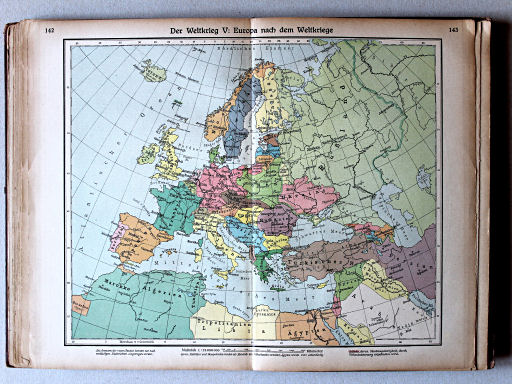 Putzgers Historischer Schul-Atlas, Große Ausgabe, 1923
142.143. Der Weltkrieg V: Europa nach dem Weltkriege