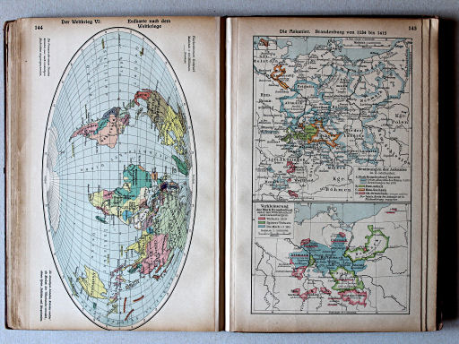 Putzgers Historischer Schul-Atlas, Große Ausgabe, 1923
145. Die Askanier. Brandenburg von 1134 bis 1415