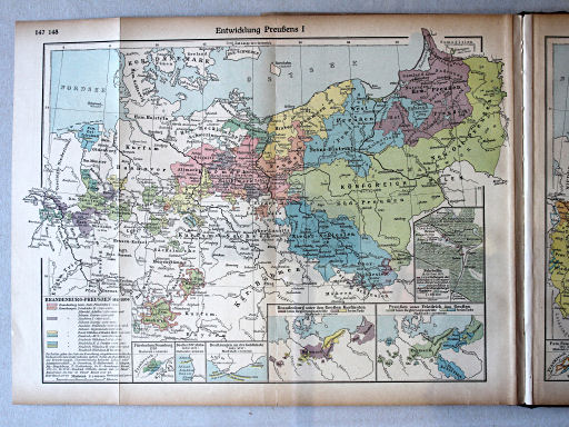 Putzgers Historischer Schul-Atlas, Große Ausgabe, 1923
147.148. Entwicklung Preußens I