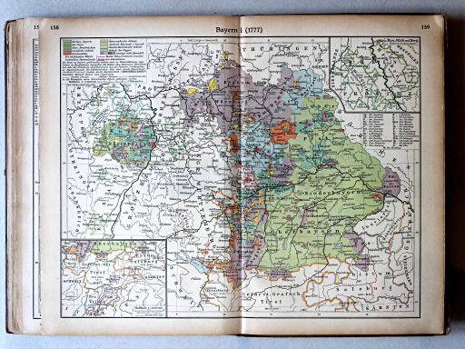 Putzgers Historischer Schul-Atlas, Große Ausgabe, 1923
158.159. Bayern I (1777)
