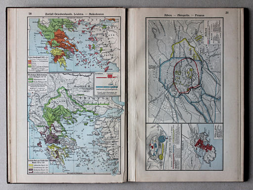 Putzgers Historischer Schul-Atlas, Große Ausgabe, 1931/33
16. Zerfall Griechenlands, Leuktra – Makedonien