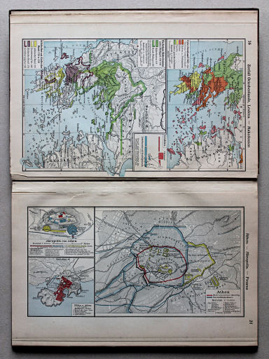 Putzgers Historischer Schul-Atlas, Große Ausgabe, 1931/33
21. Athen – Akropolis – Piraeus