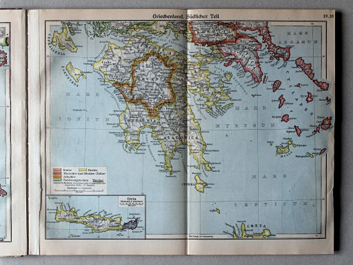 Putzgers Historischer Schul-Atlas, Große Ausgabe, 1931/33
19.20. Griechenland. Südlicher Teil