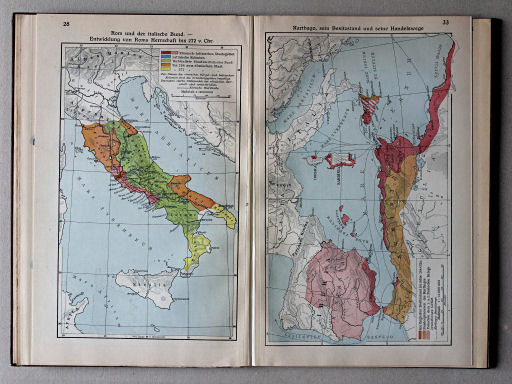 Putzgers Historischer Schul-Atlas, Große Ausgabe, 1931/33
28. Rom und der italische Bund – Entwicklung von Roms Herrschaft bis 272 v. Chr.