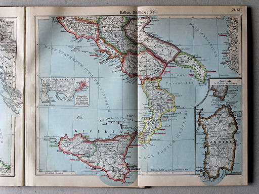 Putzgers Historischer Schul-Atlas, Große Ausgabe, 1931/33
31.32. Italien. Südlicher Teil