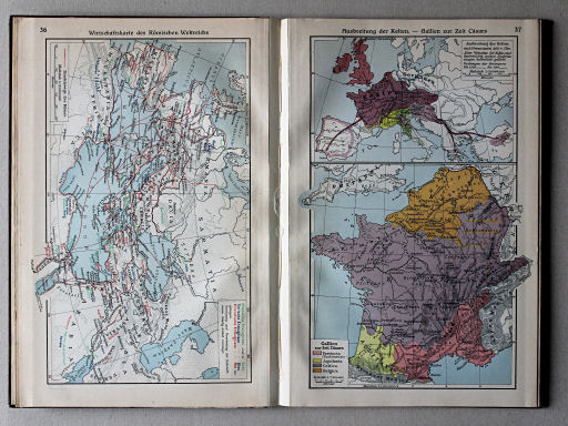 Putzgers Historischer Schul-Atlas, Große Ausgabe, 1931/33
37. Ausbreitung der Kelten – Gallien zur Zeit Cäsars