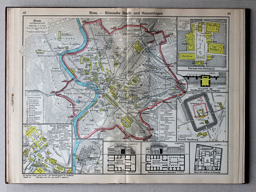 Putzgers Historischer Schul-Atlas, Große Ausgabe, 1931/33
42.43. Rom – Römische Stadt- und Hausanlagen