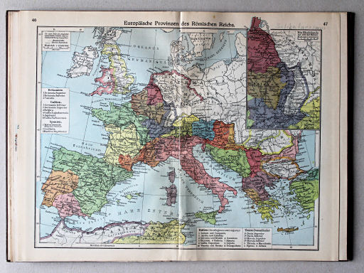 Putzgers Historischer Schul-Atlas, Große Ausgabe, 1931/33
46.47. Europäische Provinzen des Römischen Reichs