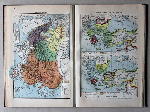 Putzgers Historischer Schul-Atlas, Große Ausgabe, 1931/33
65. Byzantinisches Reich 1265 und 1355