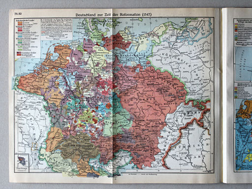 Putzgers Historischer Schul-Atlas, Große Ausgabe, 1931/33
79.80. Deutschland zur Zeit der Reformation (1547)
81. Religionen im 16. und 17. Jahrhundert
