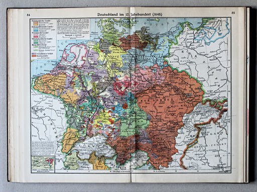 Putzgers Historischer Schul-Atlas, Große Ausgabe, 1931/33
84.85. Deutschland im 17. Jahrhundert (1648)