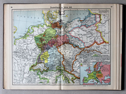 Putzgers Historischer Schul-Atlas, Große Ausgabe, 1931/33
96.97. Deutschland im Jahre 1812