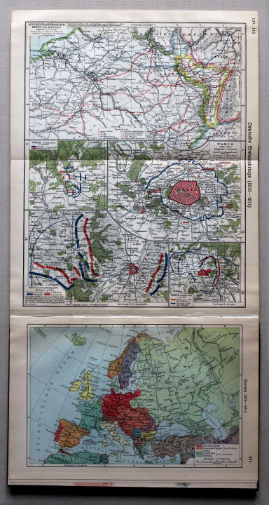Putzgers Historischer Schul-Atlas, Große Ausgabe, 1931/33
109.110. Deutsche Einheitskriege (1870-1871)
111. Europa 1878-1912