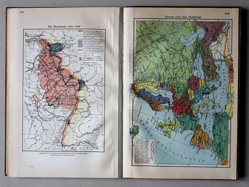 Putzgers Historischer Schul-Atlas, Große Ausgabe, 1931/33
118. Die Rheinlande 1918-1930