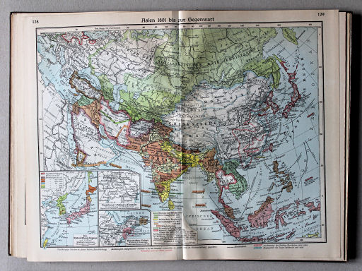 Putzgers Historischer Schul-Atlas, Große Ausgabe, 1931/33
128.129. Asien 1801 bis zur Gegenwart
