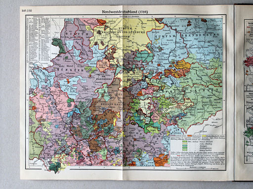 Putzgers Historischer Schul-Atlas, Große Ausgabe, 1931/33
149.150. Nordwestdeutschland 1789