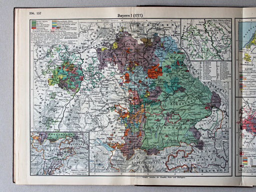 Putzgers Historischer Schul-Atlas, Große Ausgabe, 1931/33
156.157. Bayern I (1777)