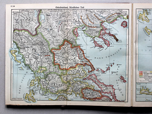 Putzgers Historischer Schul-Atlas, Große Ausgabe, 1934
17.18. Griechenland. Nördlicher Teil