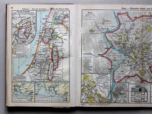Putzgers Historischer Schul-Atlas, Große Ausgabe, 1934
38. Palästina – Das alte Jerusalem – Die Reisen Pauli