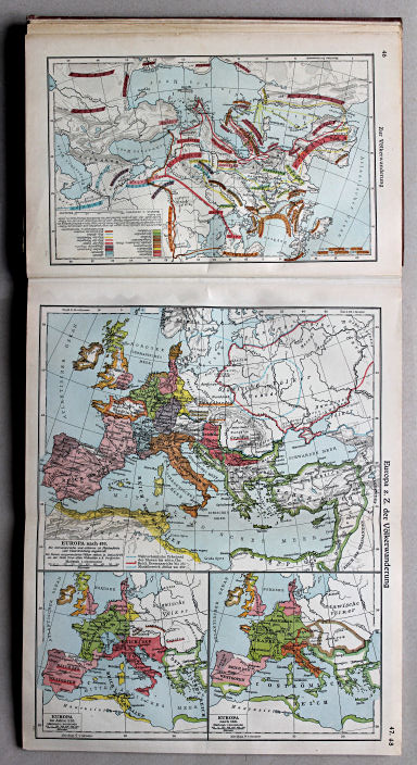 Putzgers Historischer Schul-Atlas, Große Ausgabe, 1934
47.48. Europa zur Zeit der Völkerwanderung