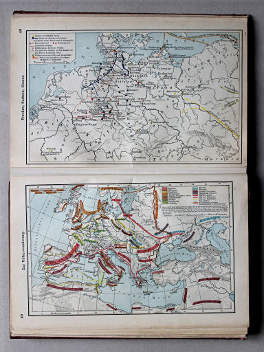 Putzgers Historischer Schul-Atlas, Große Ausgabe, 1934
49. Franken, Sachsen, Slawen
46. Zur Völkerwanderung