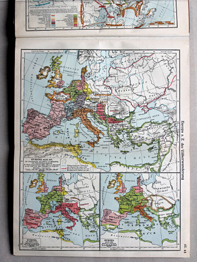 Putzgers Historischer Schul-Atlas, Große Ausgabe, 1934
47.48. Europa zur Zeit der Völkerwanderung