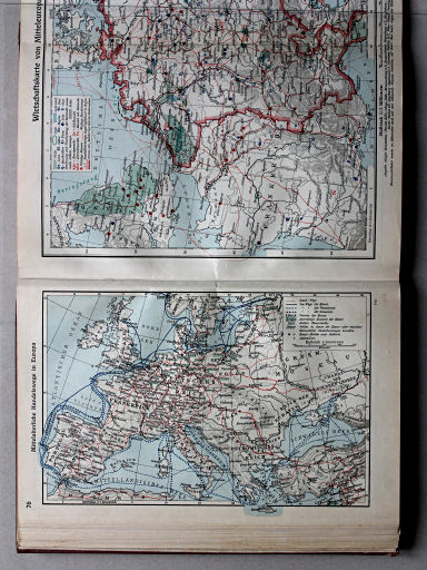 Putzgers Historischer Schul-Atlas, Große Ausgabe, 1934
76. Mittelalterliche Handelswege in Europa