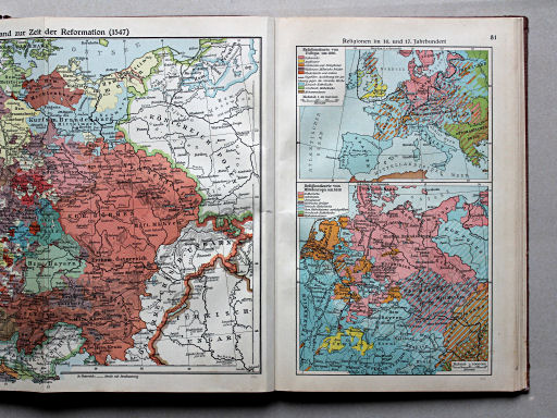 Putzgers Historischer Schul-Atlas, Große Ausgabe, 1934
81. Religionen im 16. und 17. Jahrhundert