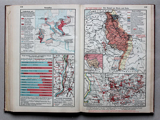 Putzgers Historischer Schul-Atlas, Große Ausgabe, 1934
118. Versailles
119. Der Kampf um Rhein und Ruhr