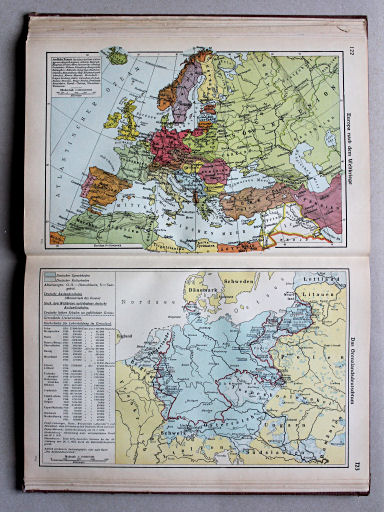 Putzgers Historischer Schul-Atlas, Große Ausgabe, 1934
122. Europa nach dem Weltkriege
123. Das Grenzlandsdeutschtum