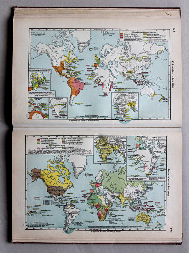 Putzgers Historischer Schul-Atlas, Große Ausgabe, 1934
128. Kolonialkarte bis 1790
129. Kolonialkarte bis 1914