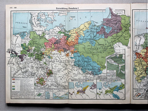 Putzgers Historischer Schul-Atlas, Große Ausgabe, 1934
147.148. Entwicklung Preußens I