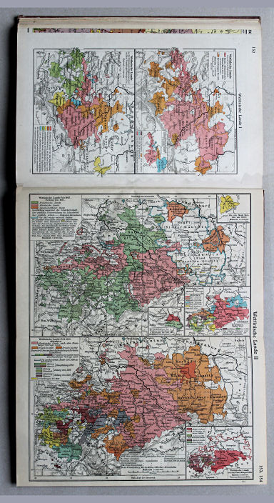 Putzgers Historischer Schul-Atlas, Große Ausgabe, 1934
153.154. Wettinische Lande II