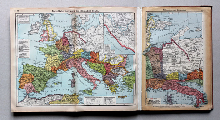 Putzgers Historischer Schul-Atlas, Große Ausgabe, 1937
41.42. Europäische Provinzen des Römischen Reichs
43. Mitteleuropa nach Ptolemaeus