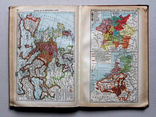 Putzgers Historischer Schul-Atlas, Große Ausgabe, 1937
83. Deutschlands Kreiseinteilung 1521-1806 – Niederlande 1559-1600